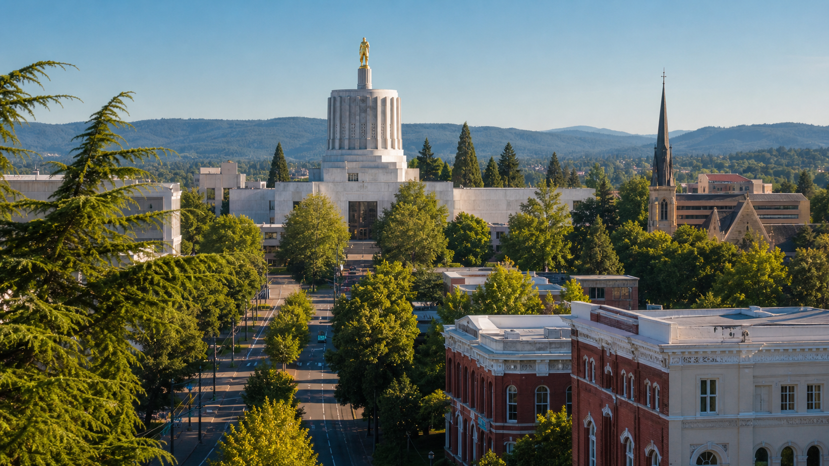 Salem, OR city skyline